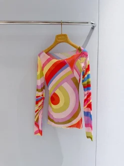 PUCCI Shirts & Polos Mesh (Pink-Yellow-Red-Blue-Green-Brown-Orange-Purple) 36-42 A90202607050662