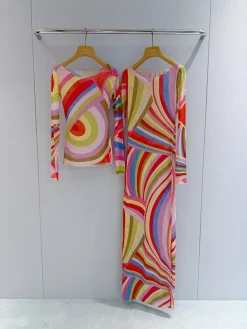 Alternative view of PUCCI Shirts & Polos Mesh (Pink-Yellow-Red-Blue-Green-Brown-Orange-Purple) 36-42 A90202607050662