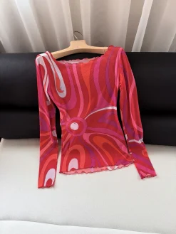 PUCCI Shirts & Polos Mesh (Red-Pink-White) 36-42 A85202607050620