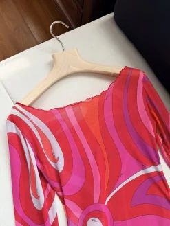 Alternative view of PUCCI Shirts & Polos Mesh (Red-Pink-White) 36-42 A85202607050620