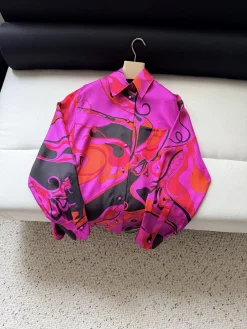 PUCCI Shirts & Polos Silk (Pink-Orange-Black) S-XL F15202607052497