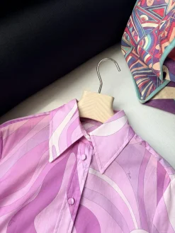 Alternative view of PUCCI Shirts & Polos Silk (Pink-White) S-XL C15202607051871
