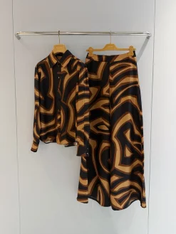 Alternative view of PUCCI Shirts & Polos Silk Twill (Black-Brown-Tan) 36-42 E20202607052448