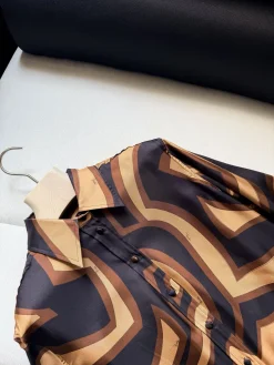 Alternative view of PUCCI Shirts & Polos Silk Twill (Brown-Black) 36-42 F15202607052477