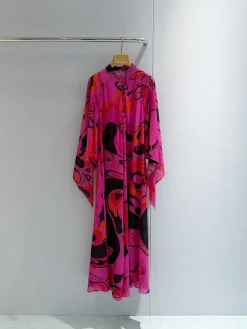 PUCCI Skirts & Dresses Chiffon (Pink-Black-Orange) S-XL D20202607052340