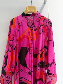 Alternative view of PUCCI Skirts & Dresses Chiffon (Pink-Black-Orange) S-XL D20202607052340