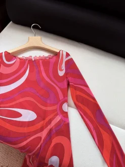 Alternative view of PUCCI Skirts & Dresses Mesh (Red-Pink-Purple-White) 36-42 B15202607050872