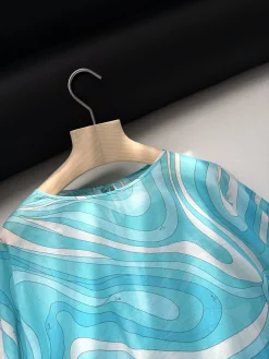 Alternative view of PUCCI Skirts & Dresses Silk (Blue-White) One Size C85202607052546