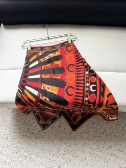 PUCCI Skirts & Dresses Silk Twill (Red-Orange-Black-Brown) 36-42 D85202607052418