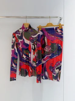 Alternative view of PUCCI Skirts & Dresses Tulle Mesh (Red-Purple-Blue-Green-White-Black) 36-42 A90202607050664