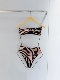 PUCCI Swimwear & Beachwear Polyamide Elastane (Black-Pink-Brown) S-XL C00202607050354