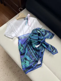 PUCCI Swimwear & Beachwear Silk (Blue-Green-Purple-Black) One Size A95202607052524