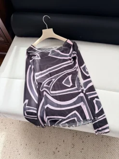 PUCCI T-shirts & Vests Mesh (Black-Pink-Gray) 36-42 A85202607050584