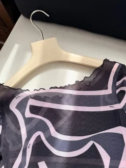 Alternative view of PUCCI T-shirts & Vests Mesh (Black-Pink-Gray) 36-42 A85202607050584