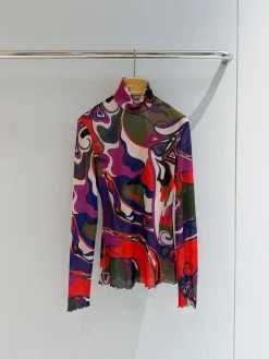 PUCCI T-shirts & Vests Mesh (Red-Purple-Blue-Green-White-Black) 36-42 A90202607050663