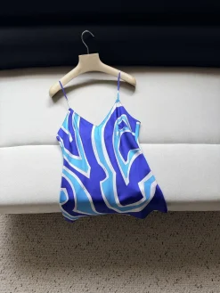 Alternative view of PUCCI T-shirts & Vests Silk (Blue-Light Blue-White) 36-42 C25202607051954