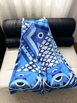 PUCCI Trousers & Shorts Silk (Blue-White-Black) 36-42 F15202607052490