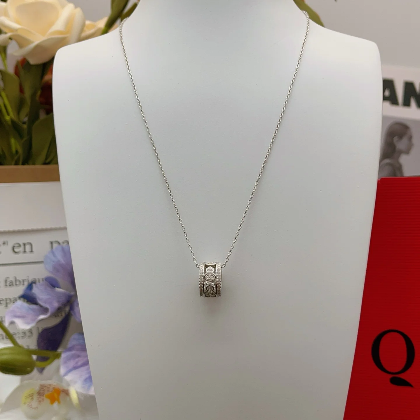 Alternative view of QEELIN Necklaces White Gold (Silver) F0202607050271