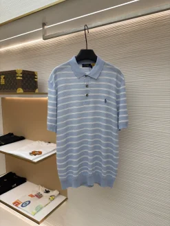RALPH LAUREN Shirts & Polos Linen (Light Blue-White) S-XL A60202607120748
