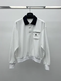 RALPH LAUREN Shirts & Polos Terry Cloth (White-Navy) S-M-L B60202607051328