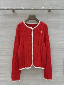 RALPH LAUREN Sweaters & Knitwear Cotton Knit (Red-White) S B65202607051378