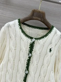 Alternative view of RALPH LAUREN Sweaters & Knitwear Cotton Knit (White-Green) S B65202607051379