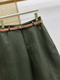 Alternative view of RALPH LAUREN Trousers & Shorts Linen (Dark Green-Brown) S-L B05202607050753
