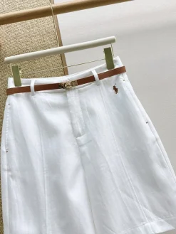 Alternative view of RALPH LAUREN Trousers & Shorts Linen (White-Brown) S-M-L B05202607050756