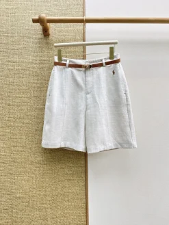 RALPH LAUREN Trousers & Shorts Linen (White-Brown) S-M-L B05202607050757
