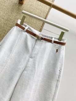 Alternative view of RALPH LAUREN Trousers & Shorts Linen (White-Brown) S-M-L B05202607050757