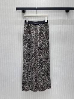SAINT LAURENT Trousers & Shorts Silk (Brown-Black-White) S-M-L B05202607050758