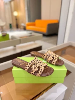 Alternative view of SAM EDELMAN Slides & Slippers Calf Hair, Embossed Leather (Brown-Beige-Black) EU35-39 A80202607050608