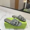 SAM EDELMAN Slides & Slippers Crocodile Leather (Gray) EU35-39 A80202607050606