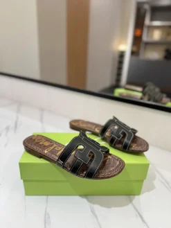 SAM EDELMAN Slides & Slippers Leather (Black-Brown) EU35-39 A80202607050609