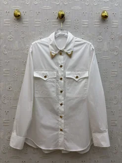 SCHIAPARELLI Shirts & Polos Cotton Blend (White-Gold) S-M-L B95202607051697