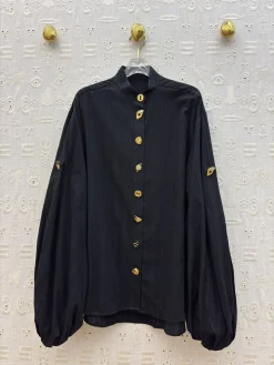 SCHIAPARELLI Shirts & Polos Cotton Linen (Black) S-L C55202607052128