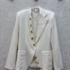 SCHIAPARELLI Suits Linen (White-Gold) S-L D45202607052383