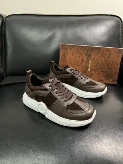 STEFANO RICCI Sneakers & Trainers Calf Leather-Suede (Brown-White) EU39-45 C20202607051567