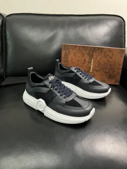 STEFANO RICCI Sneakers & Trainers Calfskin Suede (Black-White) EU39-45 C20202607051566