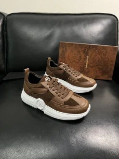 STEFANO RICCI Sneakers & Trainers Leather Suede (Brown-White) EU39-45 C20202607051568