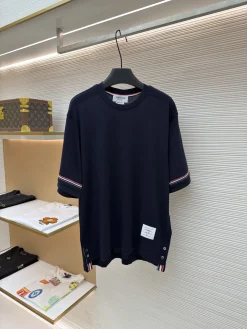 THOM BROWNE T-shirts & Vests Cotton (Navy) 1-4 A80202607120719
