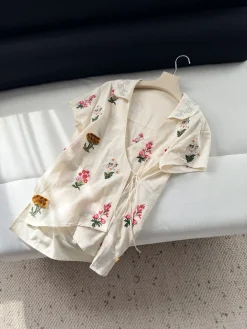Uncategorized Clothing Cotton (Cream-Pink-Green-Brown) S-XL E15202607052438
