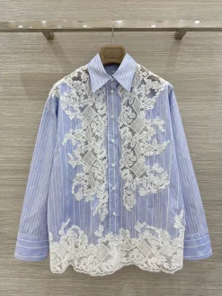 Uncategorized Clothing Cotton-Lace (Blue-White) S-L D25202607052353