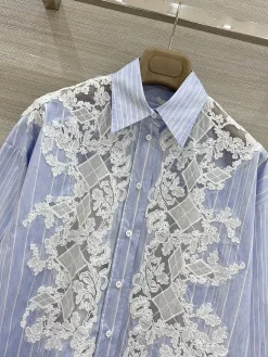 Alternative view of Uncategorized Clothing Cotton-Lace (Blue-White) S-L D25202607052353