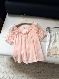 Uncategorized Clothing Cotton (Pink-White) XXS-XS-S-M B75202607051488
