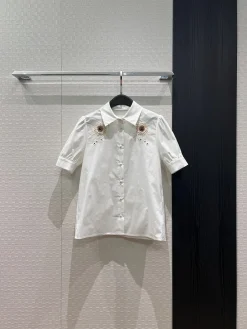 Uncategorized Clothing Cotton (White-Brown) S-XL B80202607051561