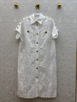 Uncategorized Clothing Cotton (White-Gold) S-M-L E15202607052437