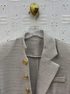 Alternative view of Uncategorized Clothing Knit (Light Gray-Gold) S-L D75202607052410