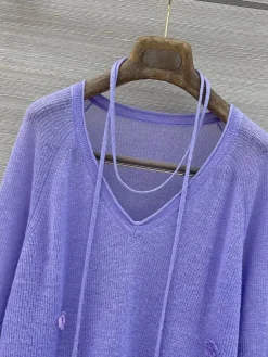 Alternative view of Uncategorized Clothing Knit (Purple) S-L B60202607051336