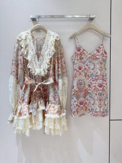 Uncategorized Clothing Lace-Silk (Pink-White-Blue) S-XL F70202607052509